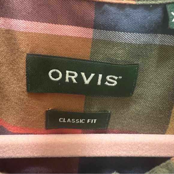 Orvis No-Work Work Shirt Mens XXL Cotton Multicolor Plaid Long Sleeve Button Up - Picture 5 of 12